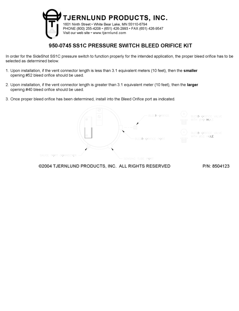 TJERNLUND SIDESHOT SS1C INCREASED CAPACITY OIL VENT SYSTEM... User manual