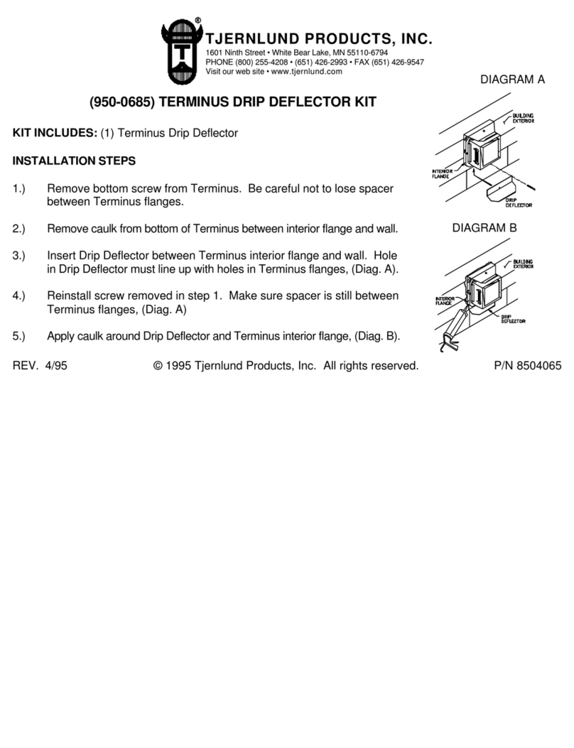 TJERNLUND 950-0685 SS1 DRIP DEFLECTOR KIT 8504065 REV... installation instructions