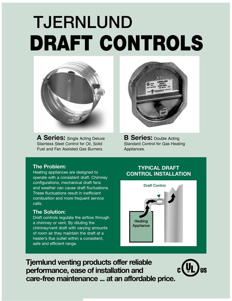 TJERNLUND DC BAROMETRIC DRAFT CONTROL LIT 8500490 REV B... manual