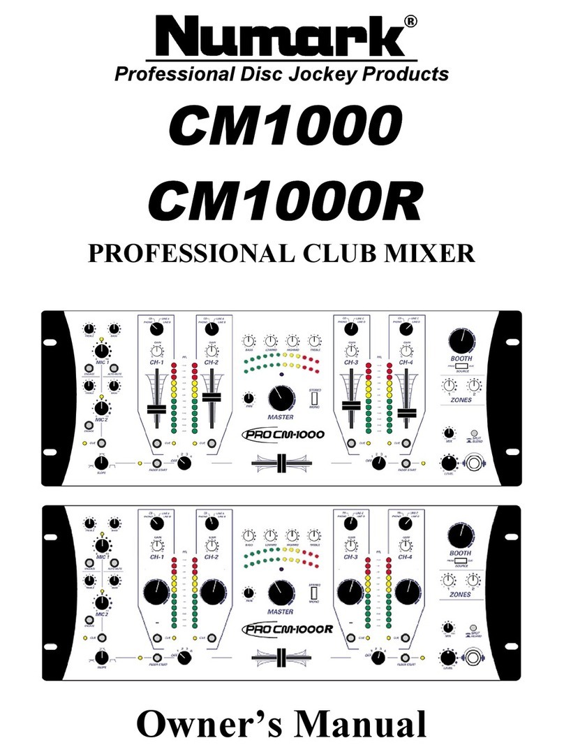 Numark CM1000 User manual