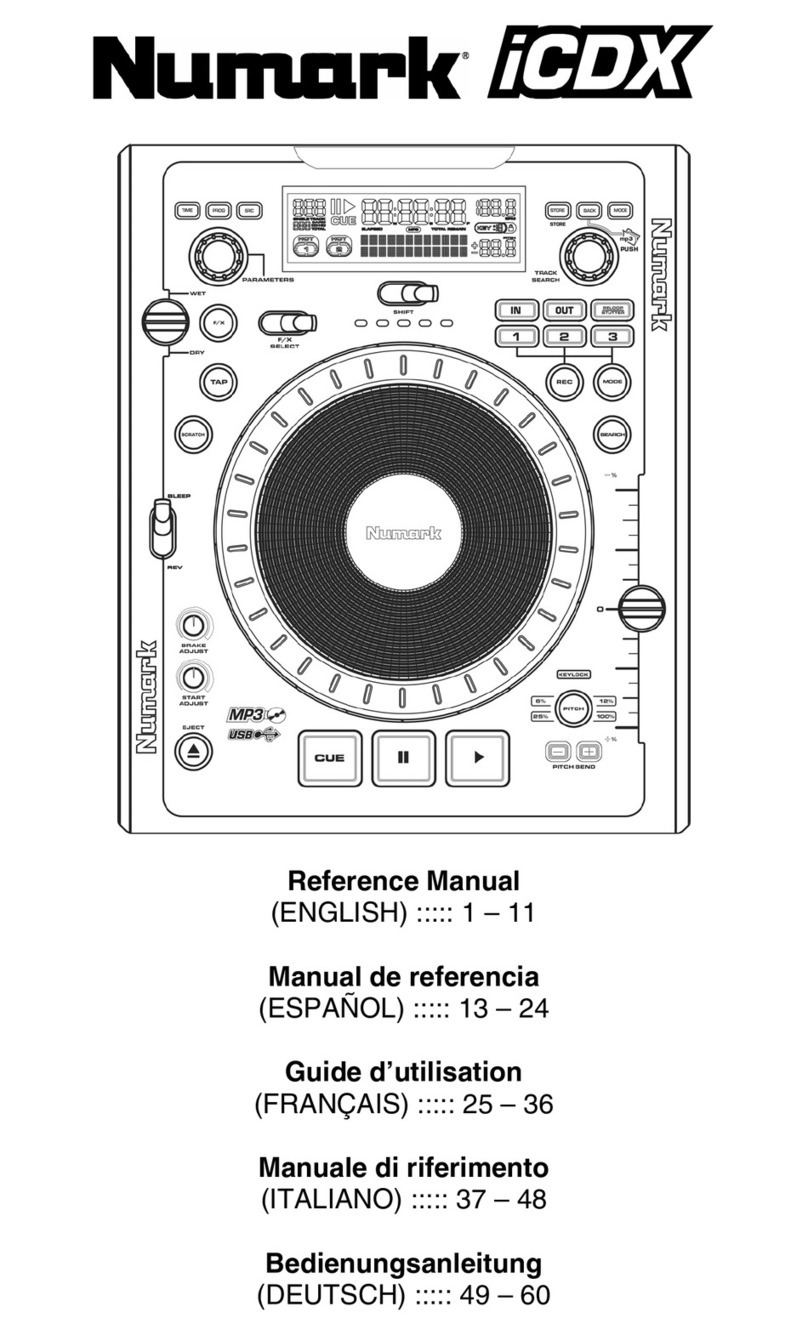 Numark ICDX Reference manual