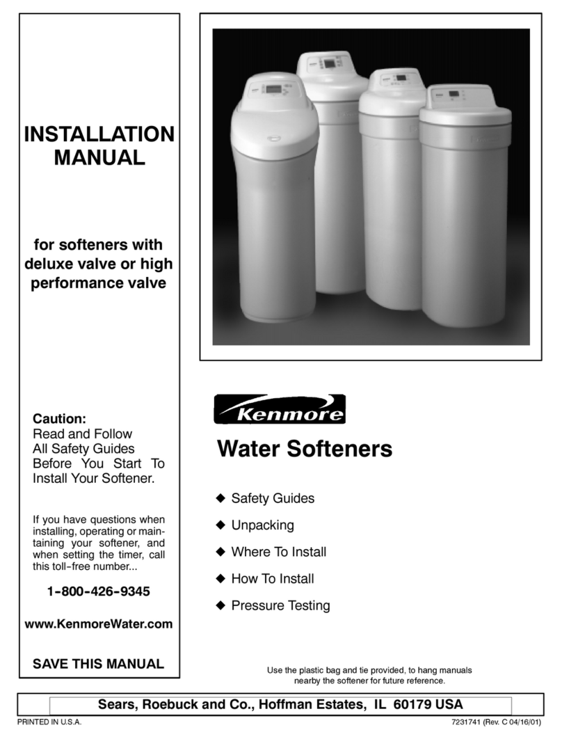 Kenmore DELUXE-VALVE-SOFTENER-INSTALLATION installation manual