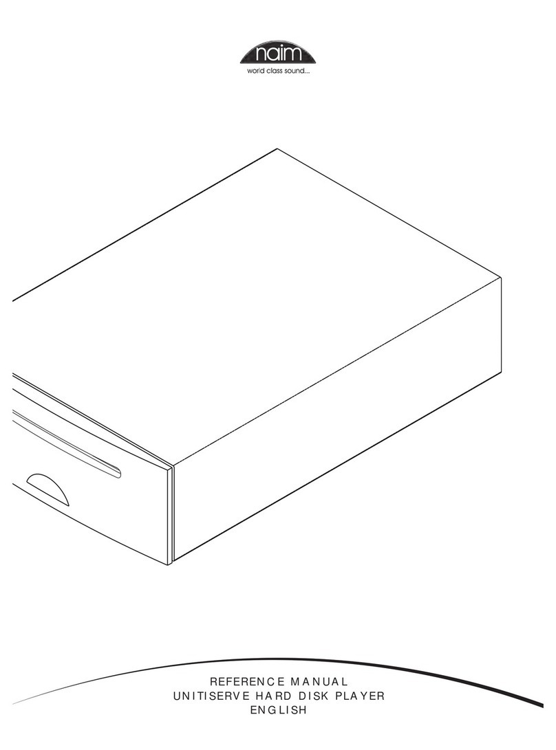 NAIM UNITISERVE - User manual NAIM UNITISERVE - User manual