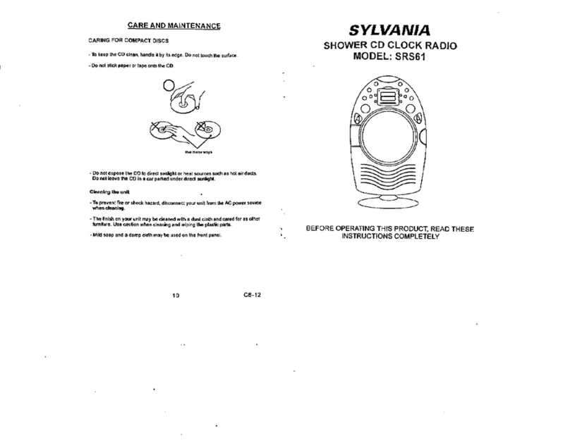 Sylvania SRS61 manual