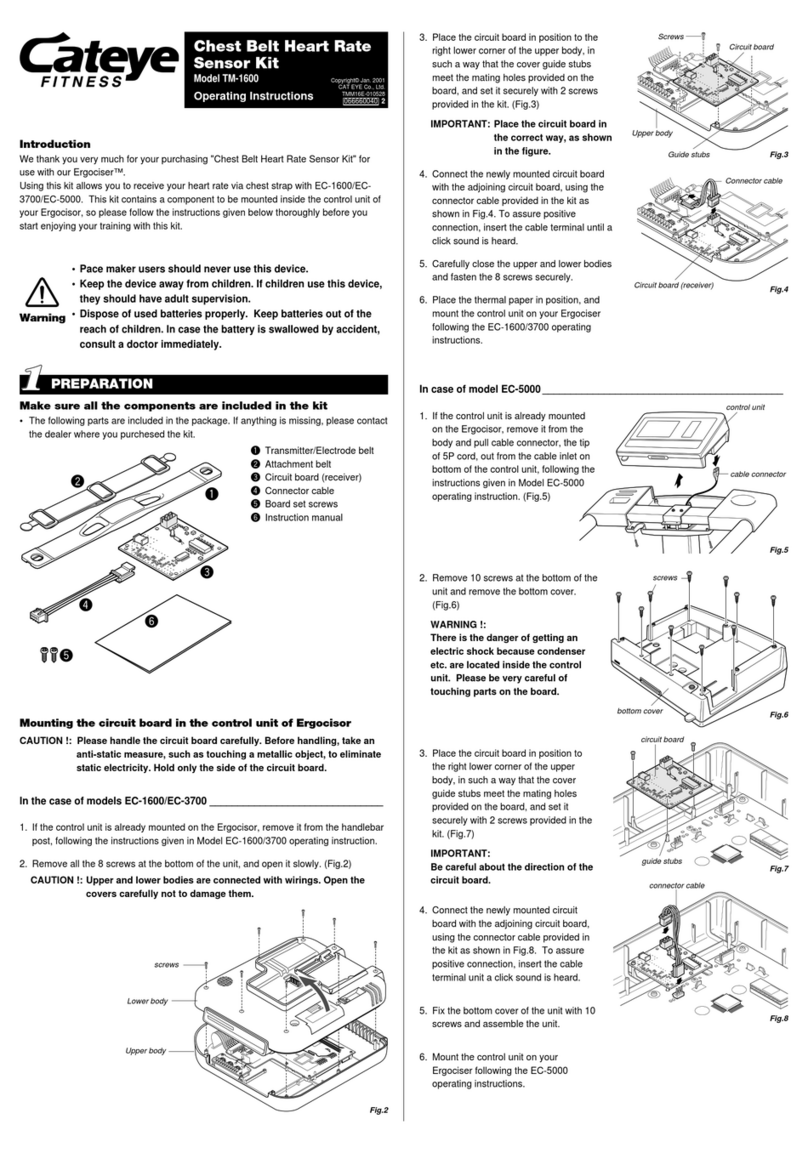 Cateye TM1600E operating instructions