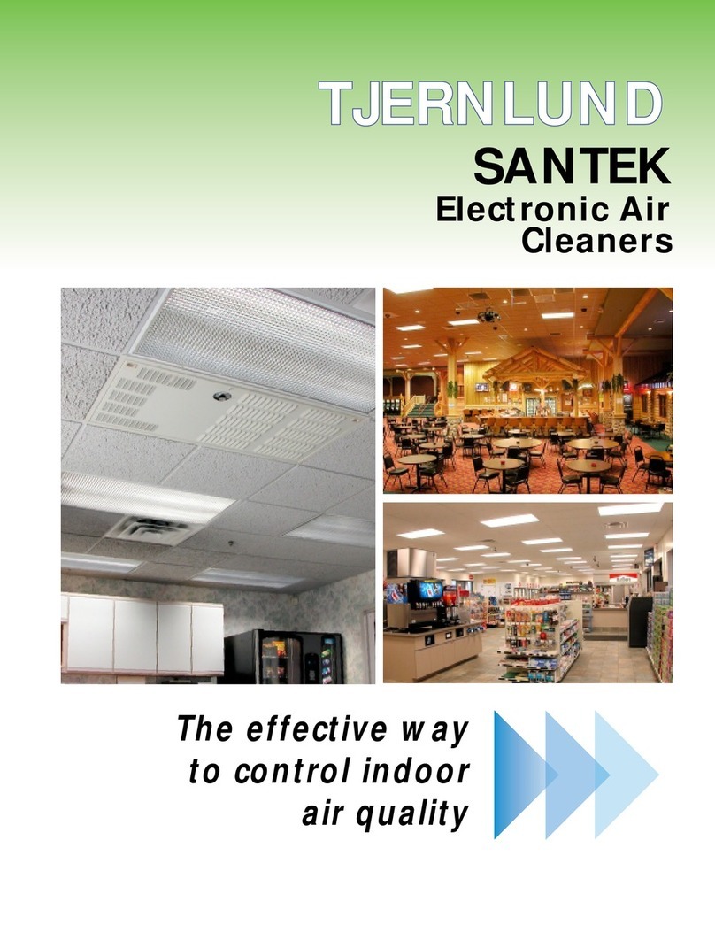 TJERNLUND SANTEK ELECTRONIC AIR CLEANERS 8500001 REV. B... manual