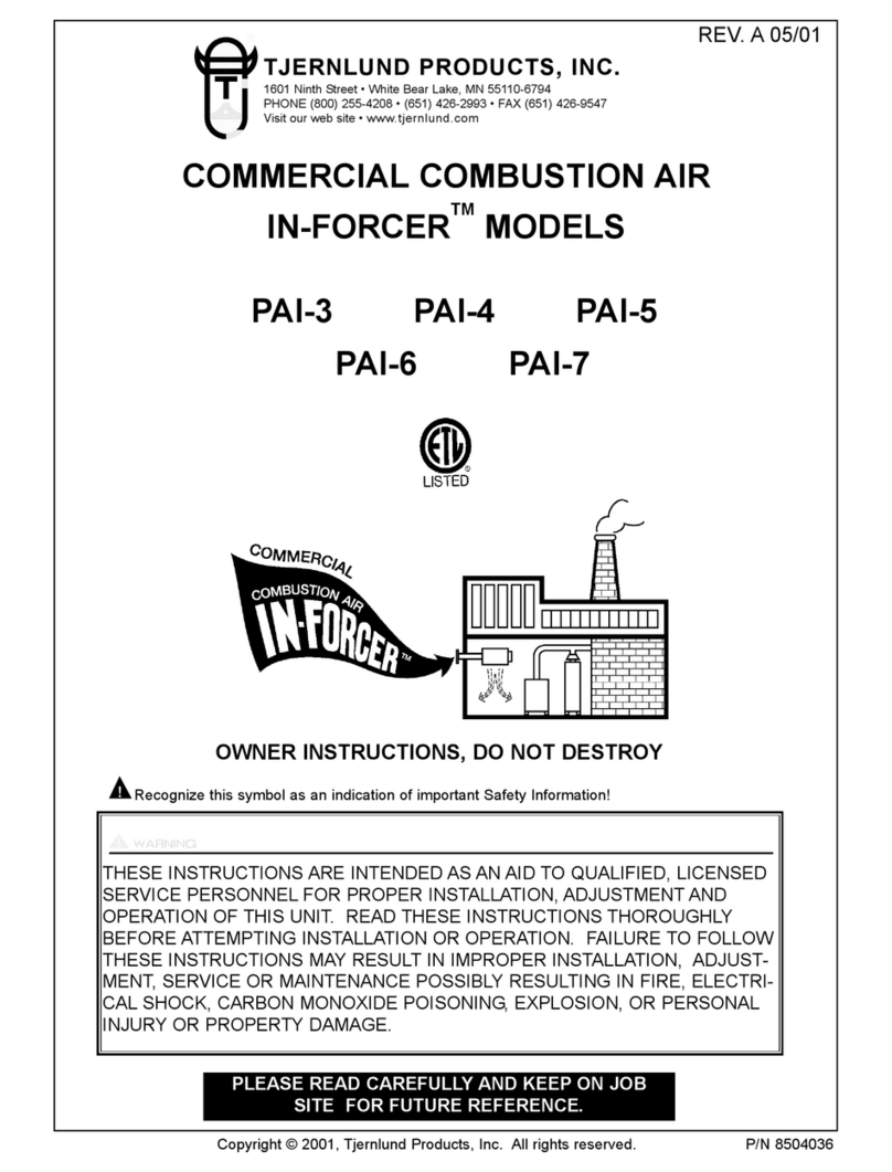 TJERNLUND IN-FORCER PAI-3 manual
