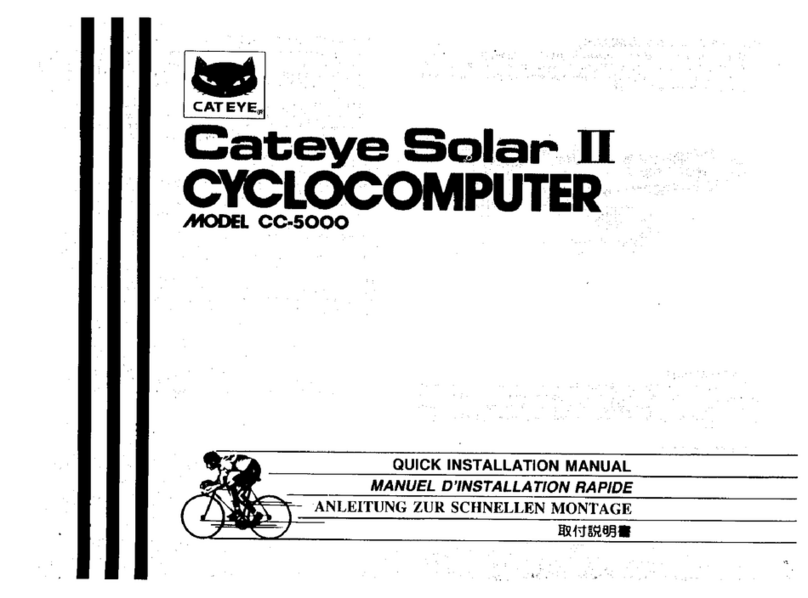 Cateye CC-5000 SOLAR 2 Quick installation manual