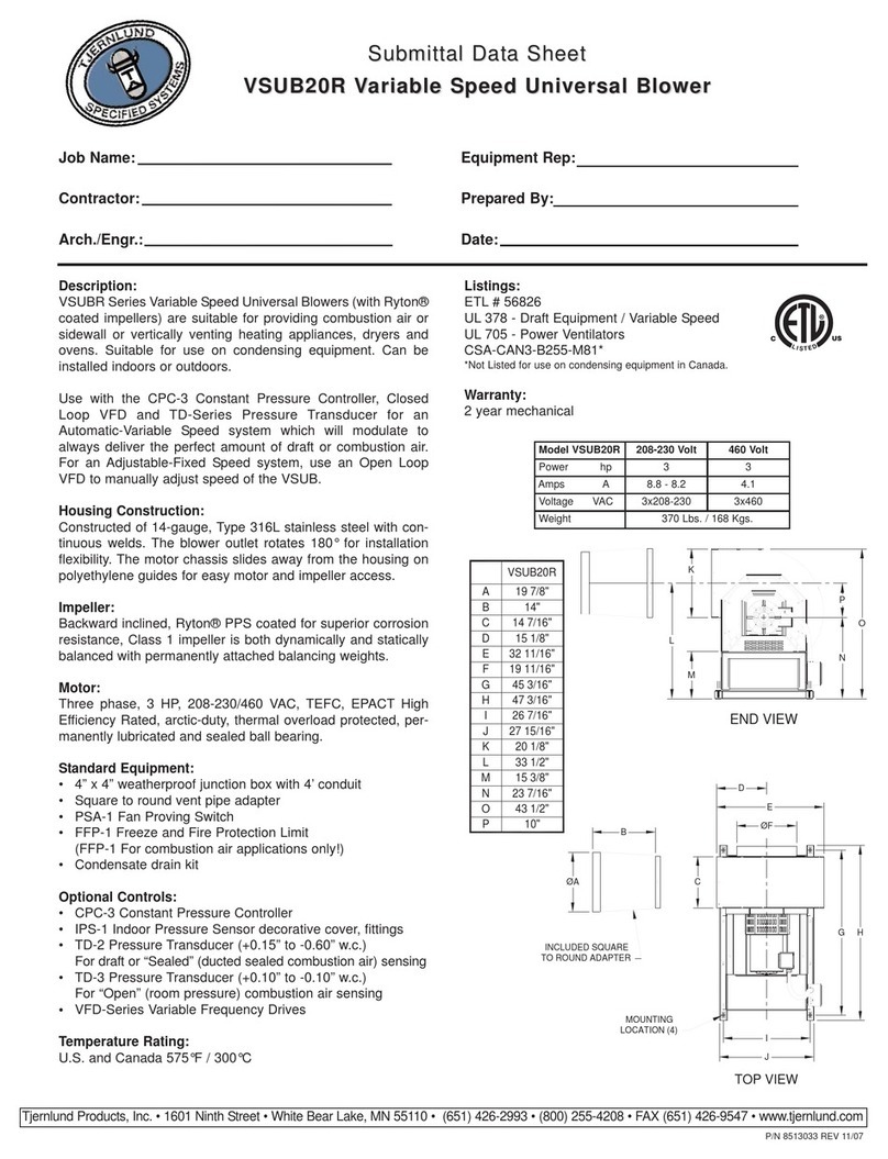 TJERNLUND VSUB20R User manual