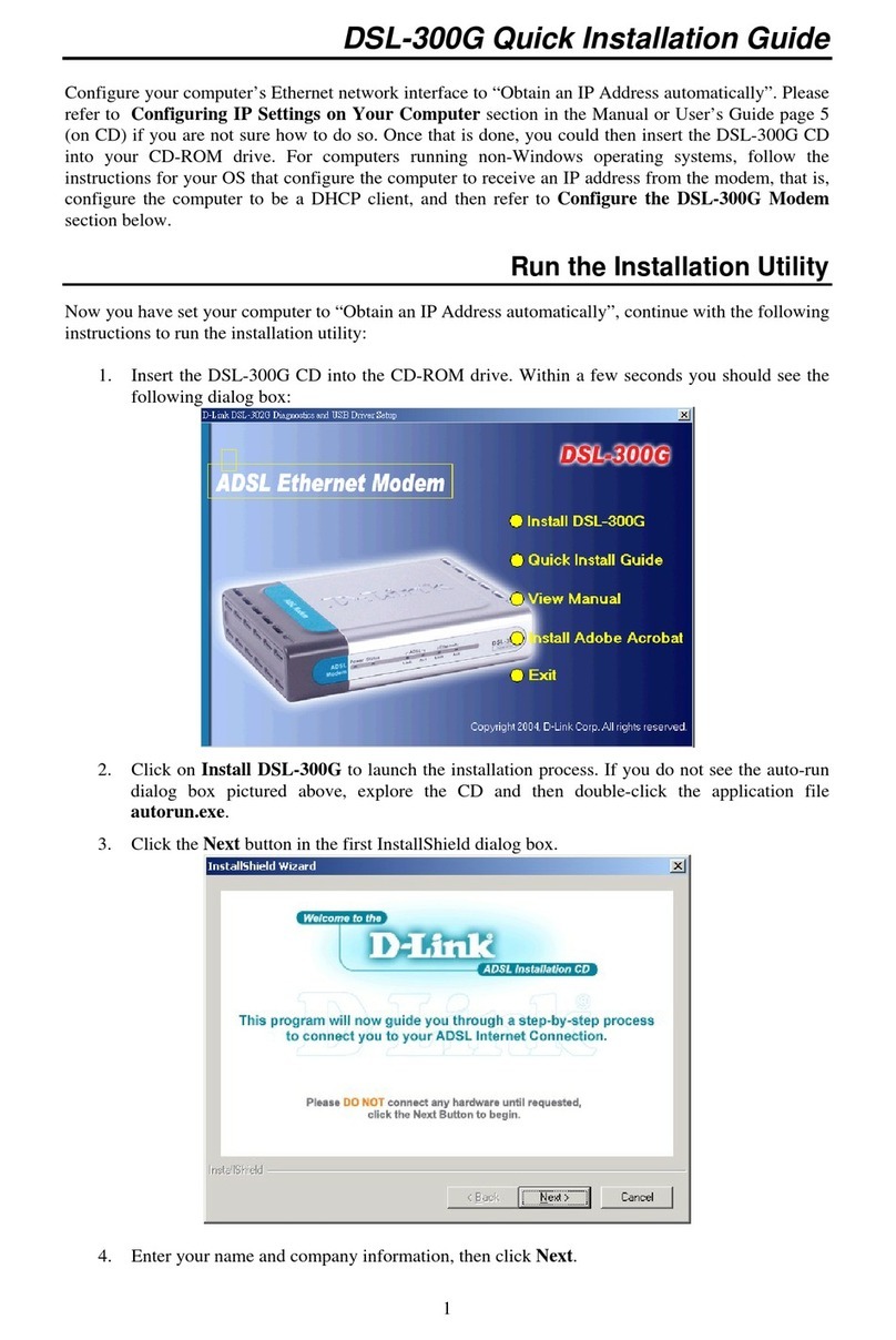 D-Link DSL-300G User manual