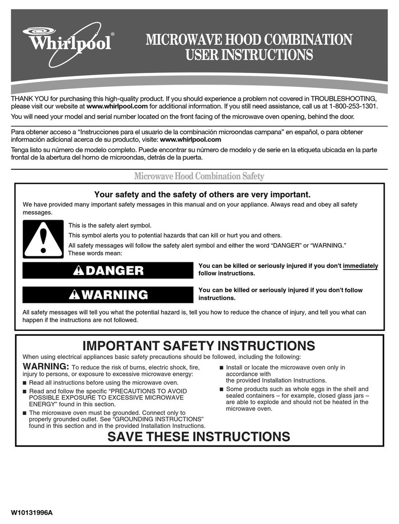 Whirlpool MH2175XSB User instructions