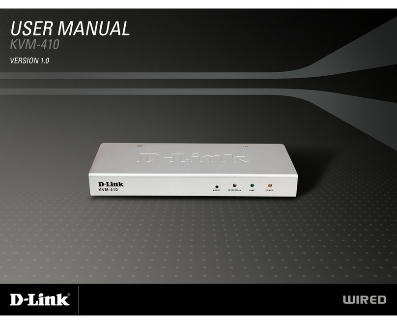 D-Link KVM-410 - Single Port KVM Switch User manual
