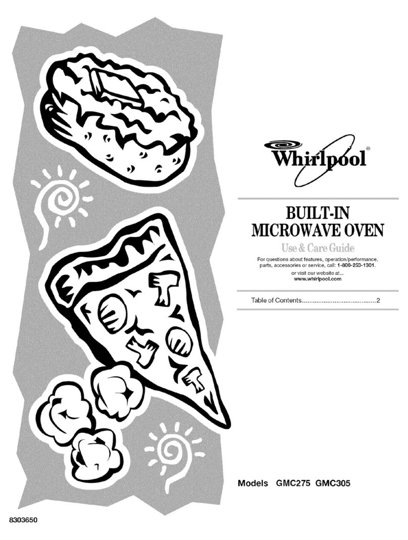 Whirlpool GMC275PRB Use and care guide