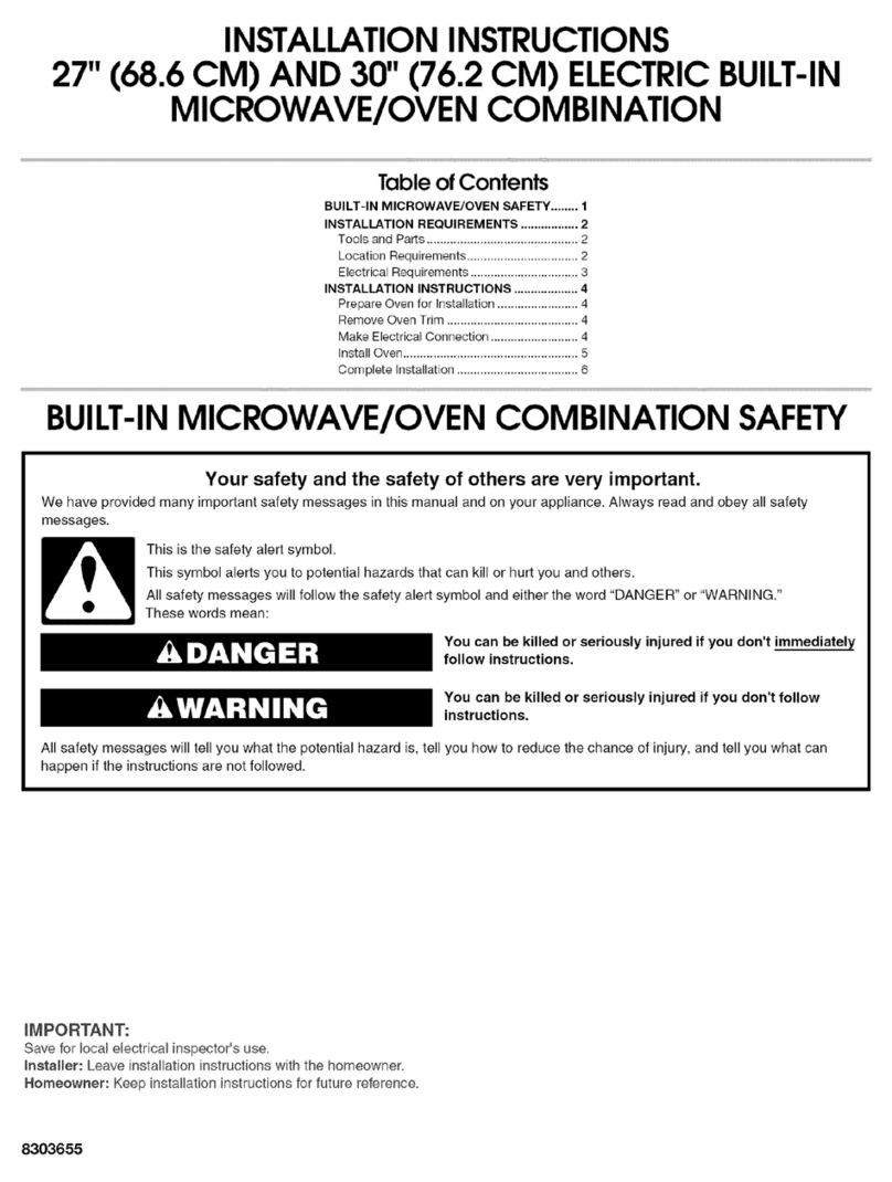 Whirlpool GSC308PRS installation instructions