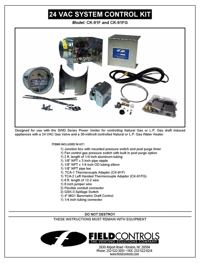 Field Controls 46285300 manual