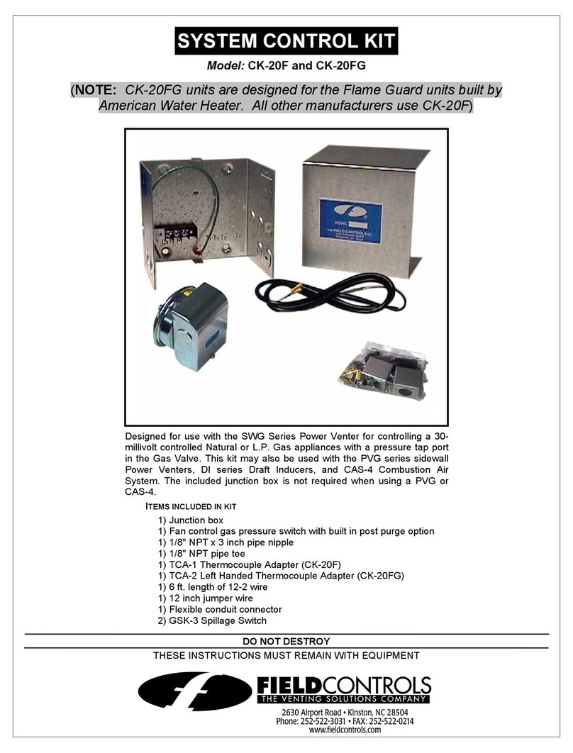 Field Controls 46285000 User manual