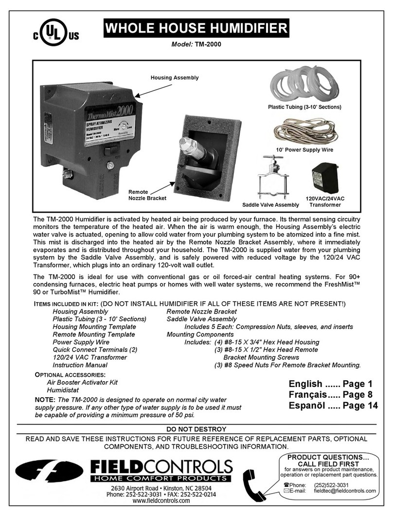 Field Controls 46254800 User manual