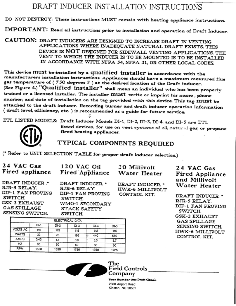Field Controls 46200700 User manual