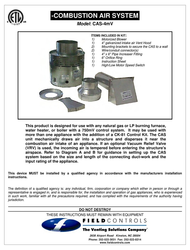 Field Controls 46401800 instruction sheet