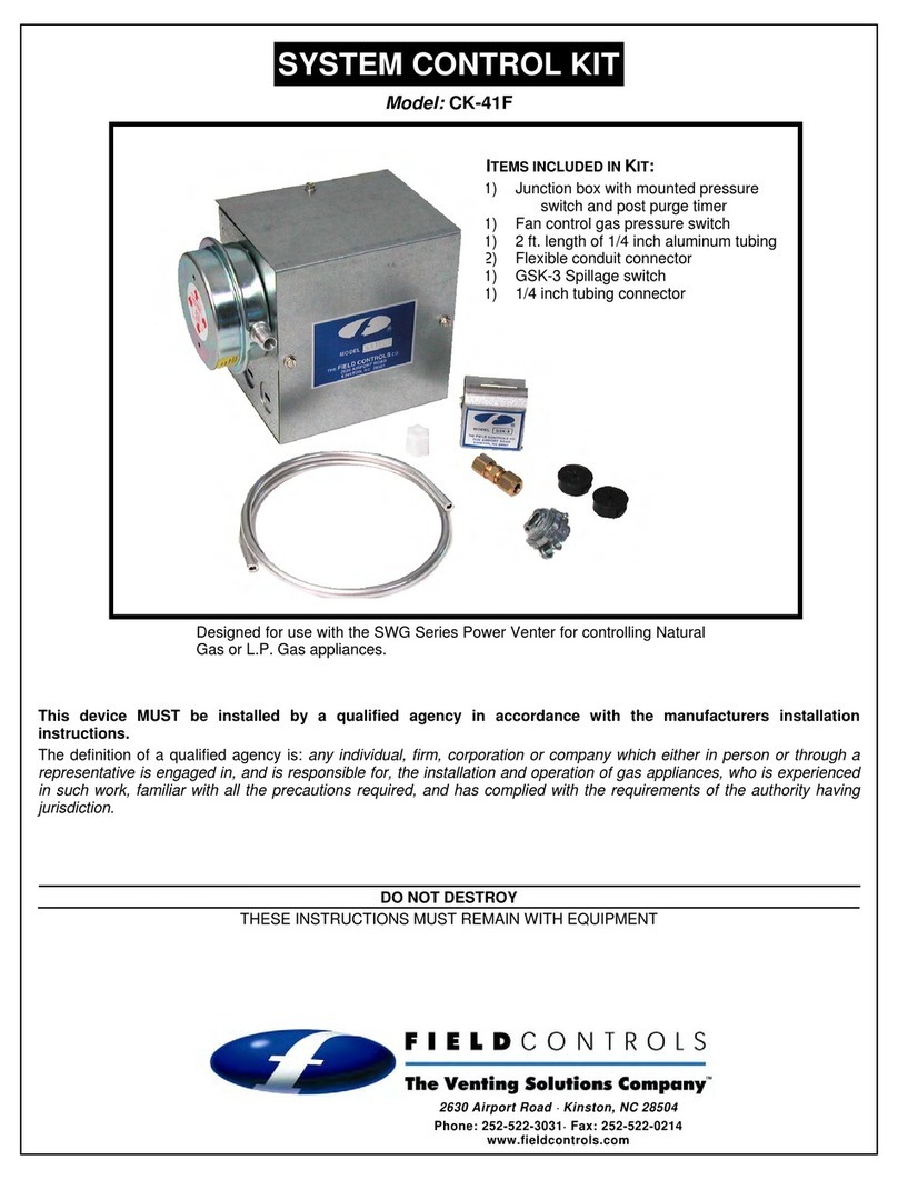 Field Controls 46335000 User manual