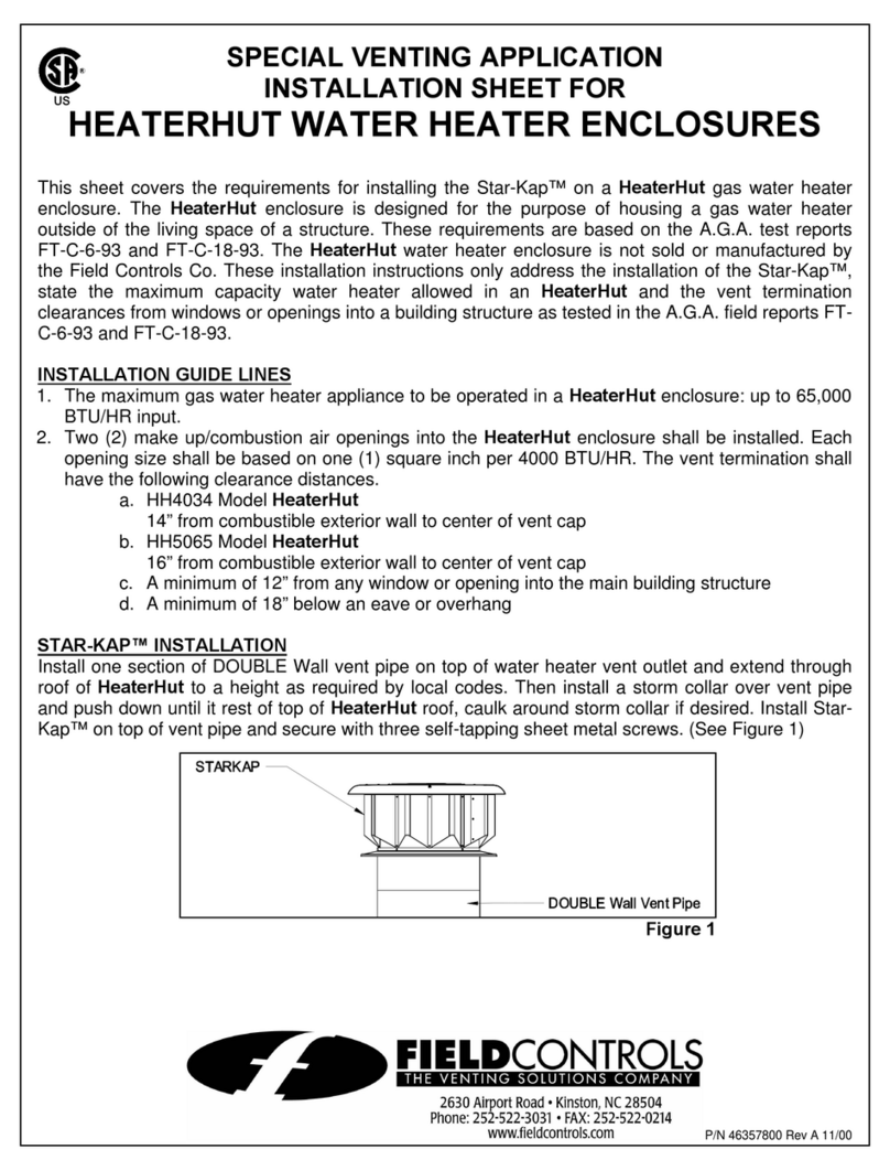 Field Controls 46357800 Assembly instructions