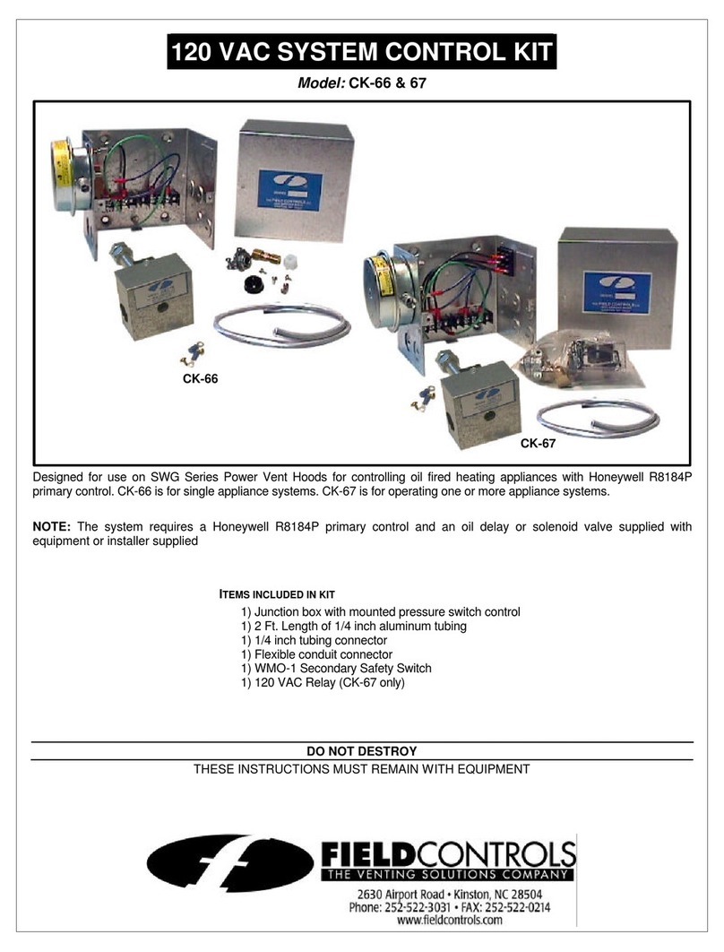 Field Controls 46304000 manual