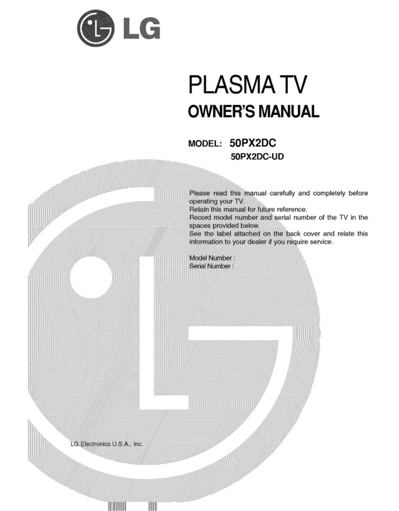 LG 50PX2DC -  - 50" Plasma TV User manual