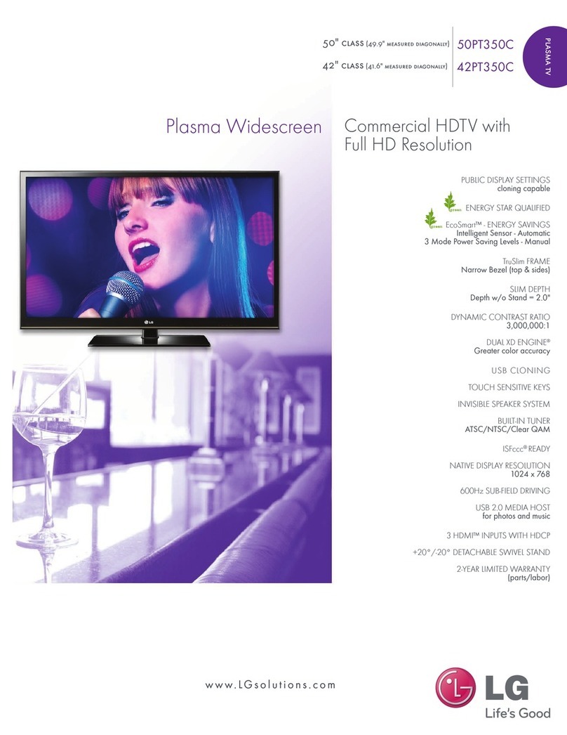LG 50PT350C User manual