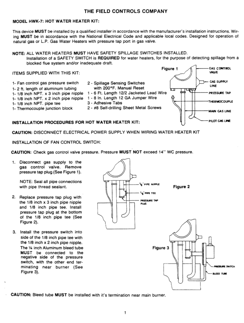 Field Controls 46115000 User manual