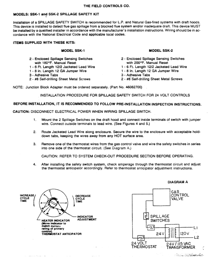 Field Controls 46112100 manual