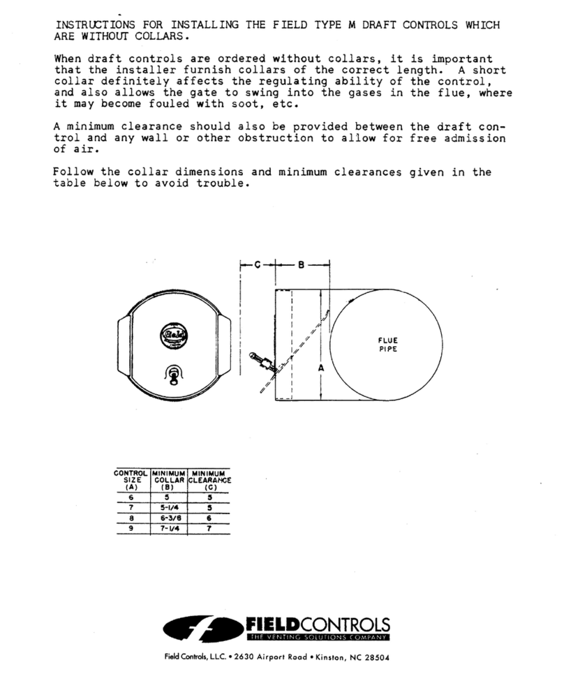 Field Controls 206900 User manual