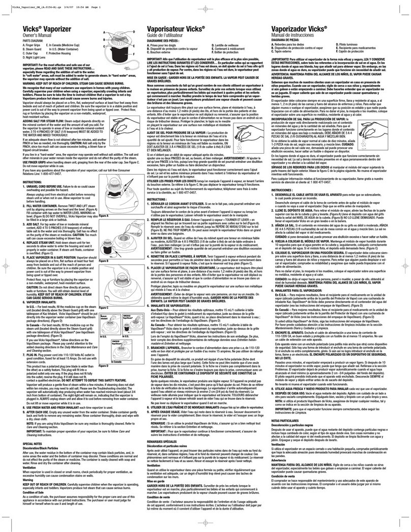Kaz Vicks V150SG owner's manual