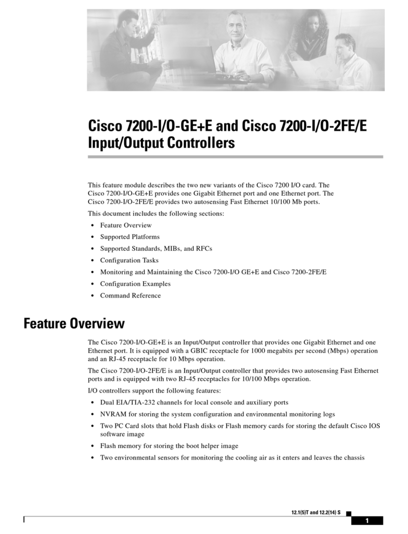 Cisco C7200-I - Input/Output Controller - Control... User manual Cisco C7200-I - Input/Output Controller - Control... User manual