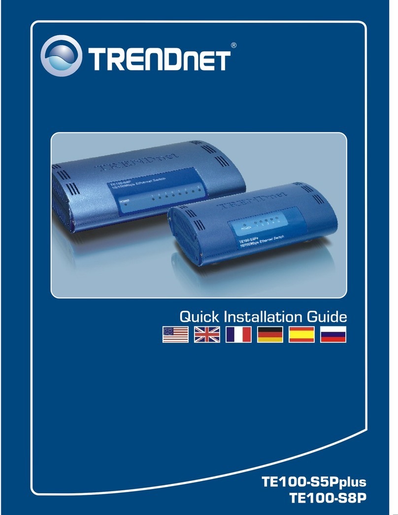 TRENDnet TE100S8P - Fast Ethernet Switch User manual