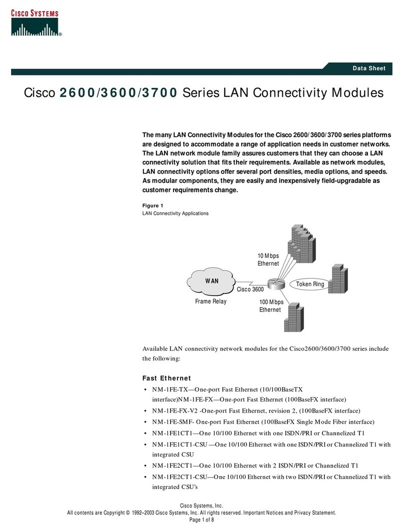 Cisco NM-1FE-TX - Interface Module Ethernet User manual