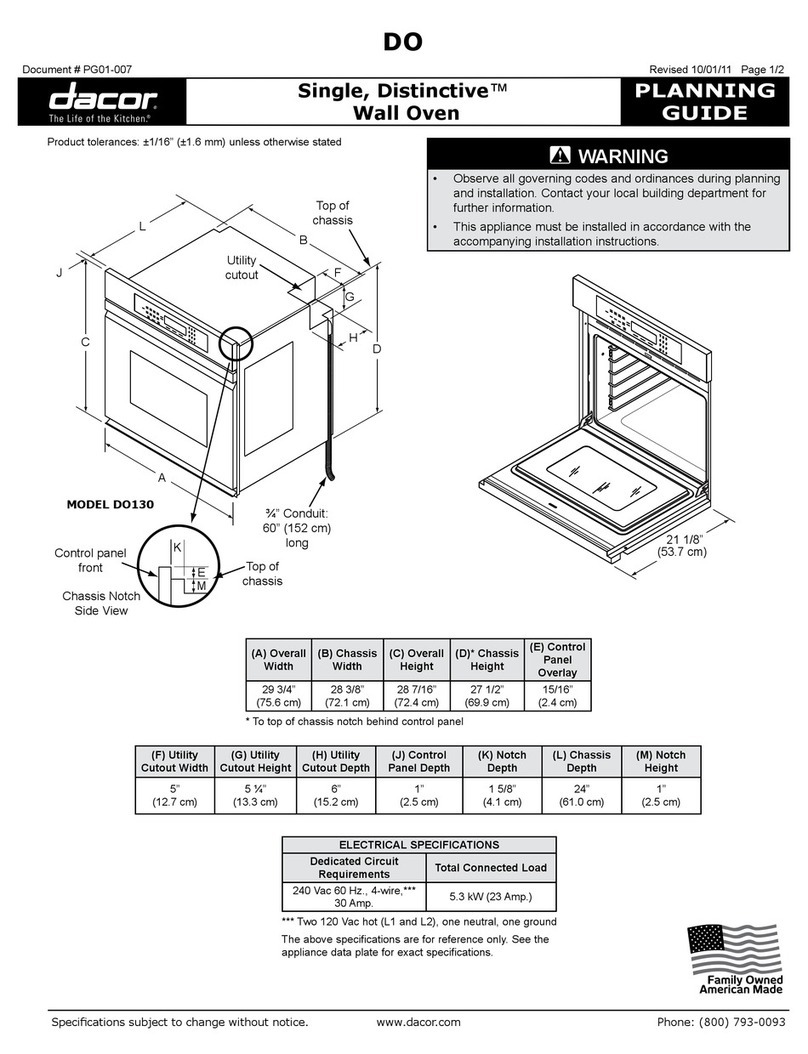 Dacor DO130 Technical manual