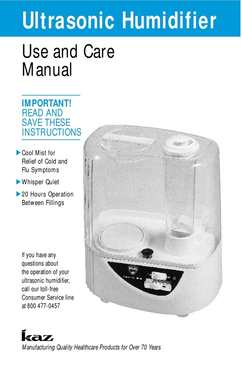 Vicks V5100N - Vicks Ultrasonic Humidifier User manual Vicks V5100N - Vicks Ultrasonic Humidifier User manual