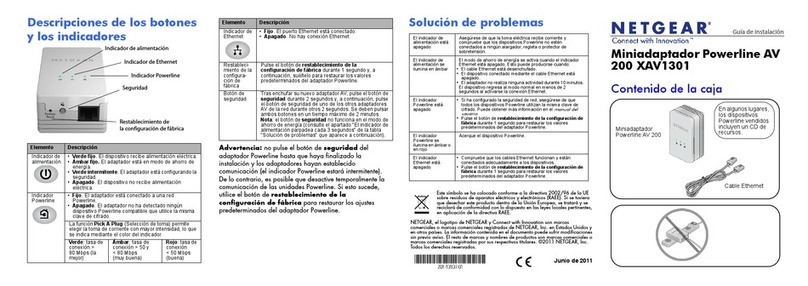 NETGEAR XAV1301v1/XAVB1301v1 Parts list manual NETGEAR XAV1301v1/XAVB1301v1 Parts list manual