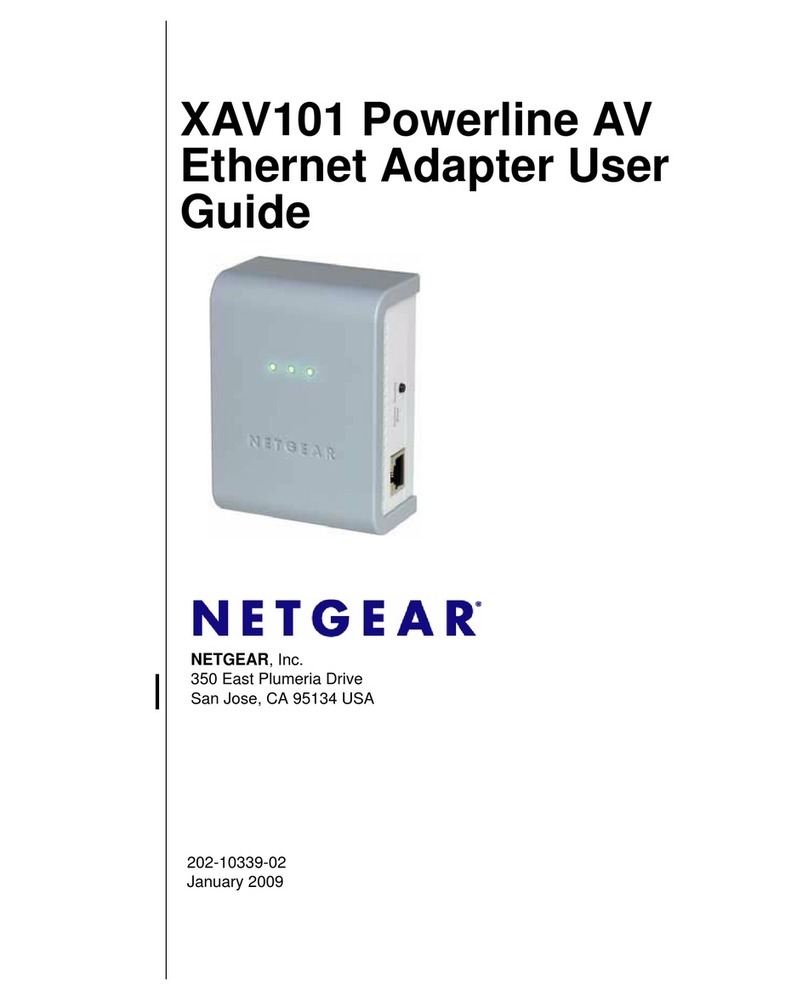 NETGEAR XAV101v1 - Powerline AV Ethernet Adapter User manual