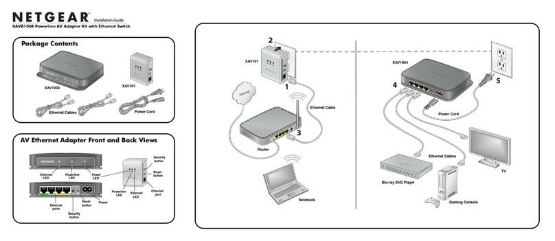 NETGEAR XAV1004 - Powerline AV Adapter installation guide