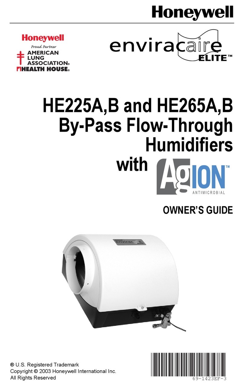 Honeywell enviracaire Elite HE225A owner's guide