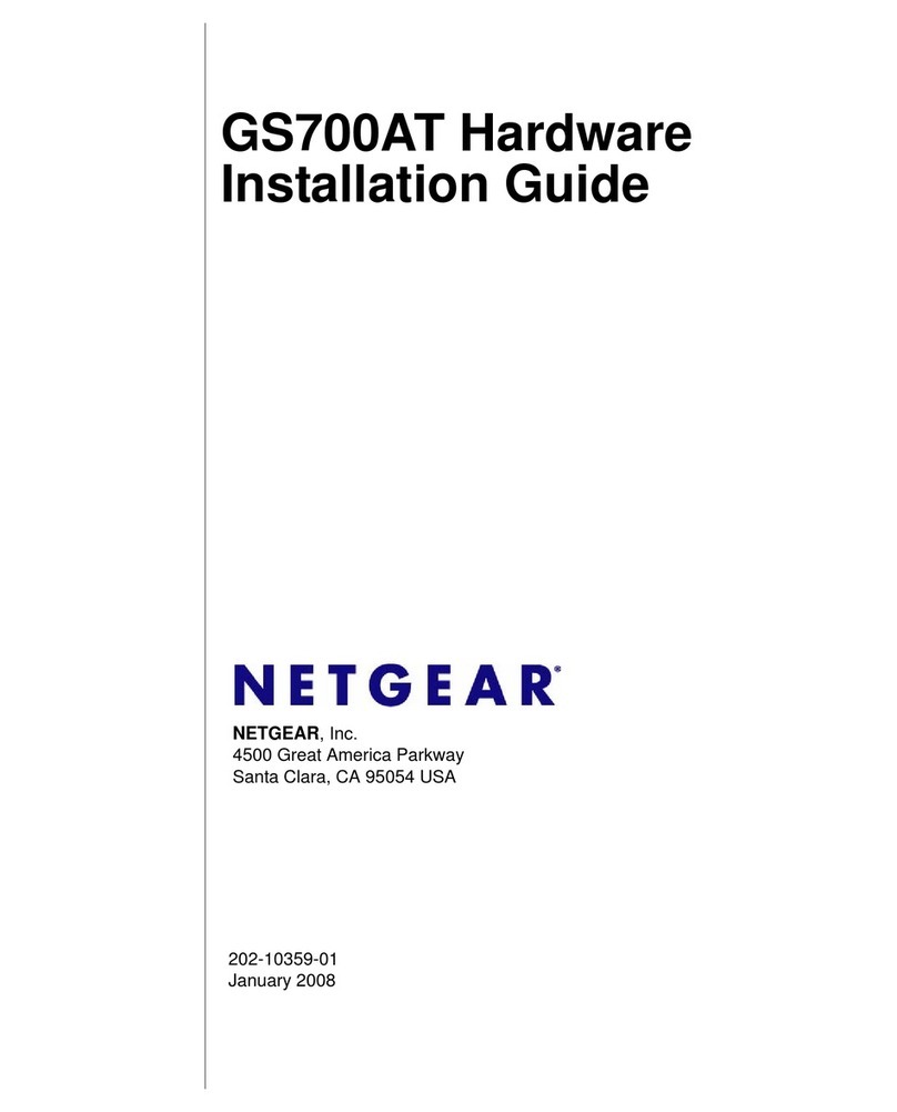 NETGEAR GS724AT - ProSafe Gigabit Smart Switch Hardware installation guide