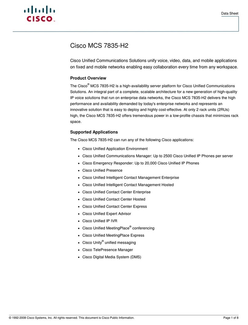 Cisco 7835-H2 - Media Convergence Server User manual