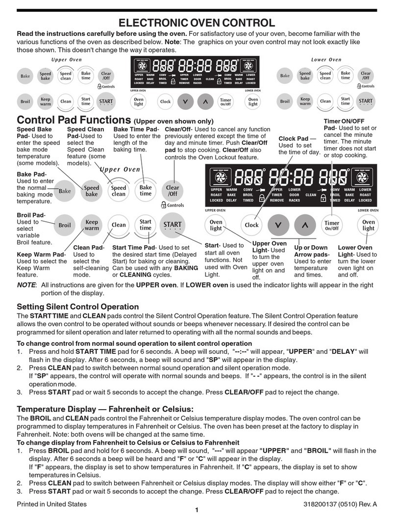 Frigidaire FEB27T7FC - 27" Electric Double Wall Oven User manual Frigidaire FEB27T7FC - 27" Electric Double Wall Oven User manual