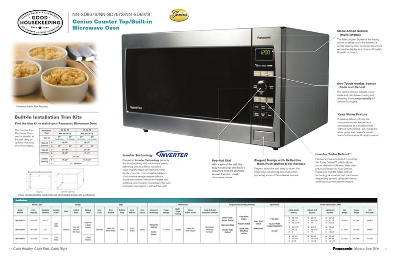 Panasonic Genius NN-SD767S Specifications