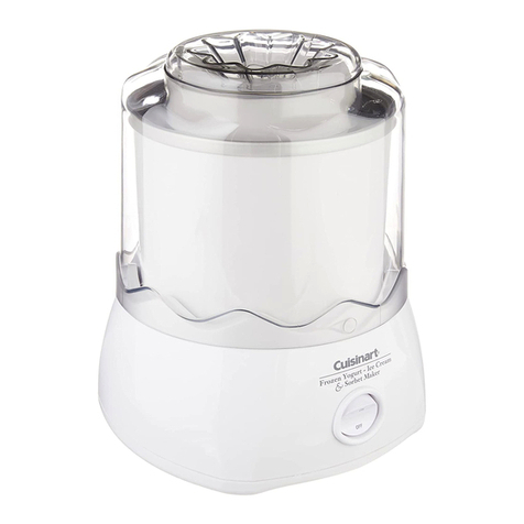 Cuisinart ICE-20R - 1 1/2 Quart Ice Cream Maker Service manual
