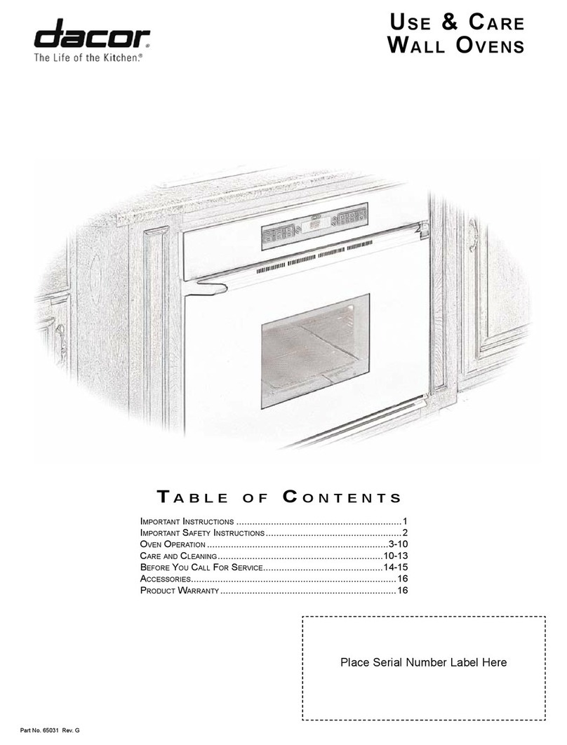 Dacor ECD230SCH Use and care guide