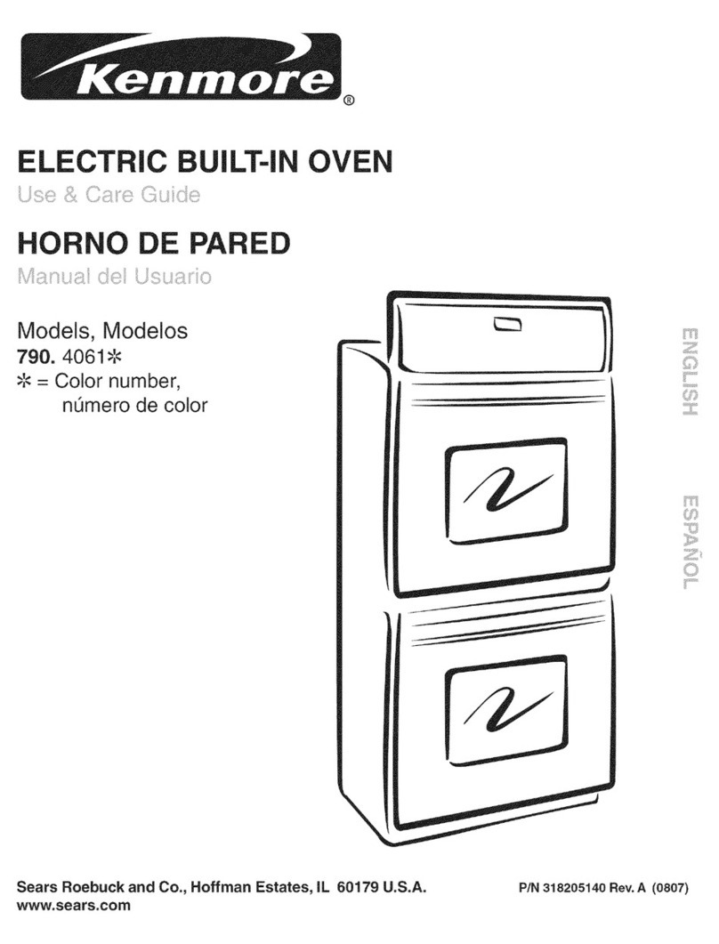 Kenmore 4061 - 24 in.  Clean Double Wall Oven Use and care guide