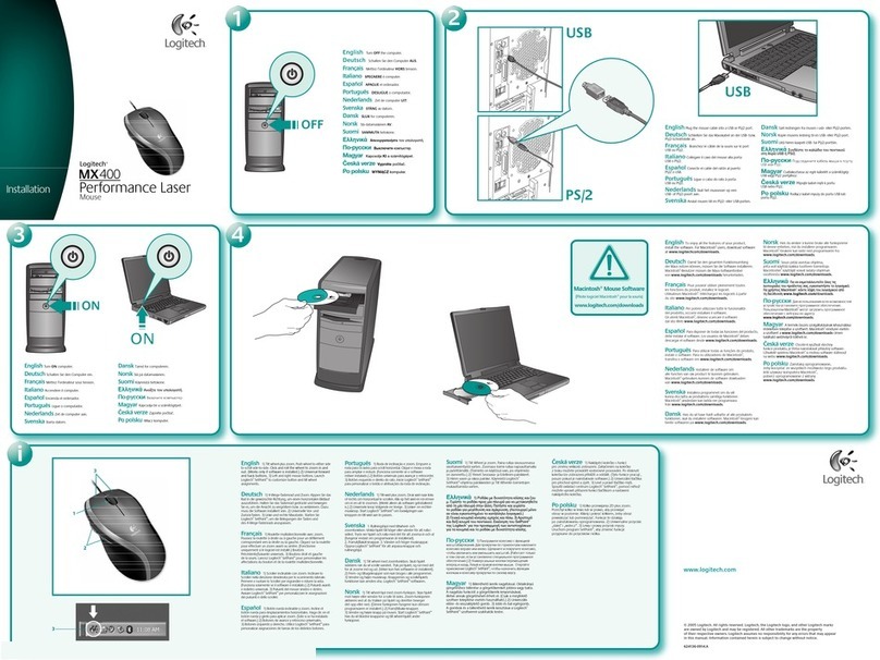 Logitech 9316380403 - MX 400 Performance Laser Mouse User manual Logitech 9316380403 - MX 400 Performance Laser Mouse User manual