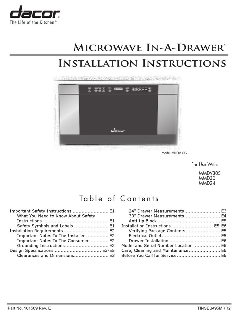 Dacor In-A-Drawer MMD24 User manual